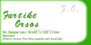 furtike orsos business card